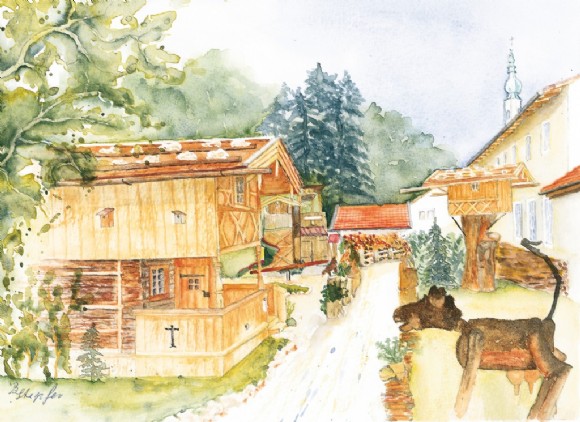 Aquarell Erlebnishof Aquarell Erlebnishof
